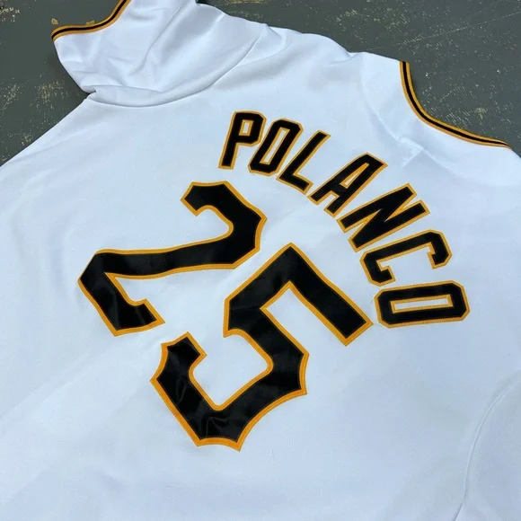 Majestic Gregory Polanco 25 Pittsburgh Pirates Jersey Stitched XXL MLB Baseball - Picture 3 of 8